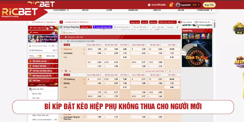 Bí Kíp Đặt Kèo Hiệp Phụ Không Thua Cho Người Mới
