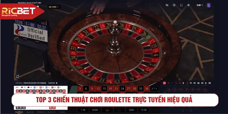 chiến thuật chơi Roulette trực tuyến hiệu quả