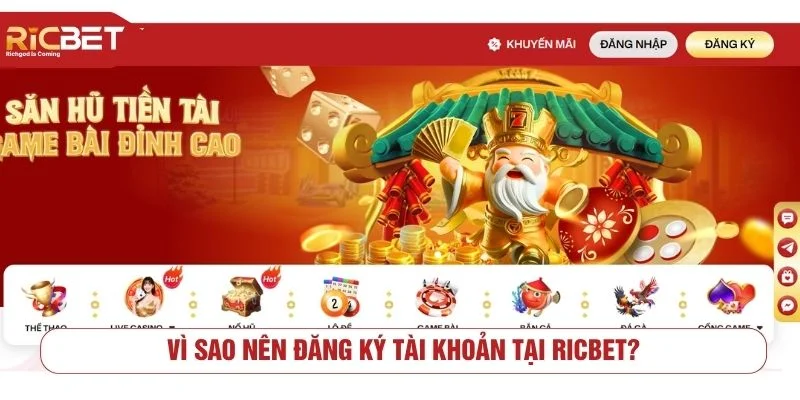 Đăng ký RICBET giúp trải nghiệm không gian giải trí đầy hấp dẫn