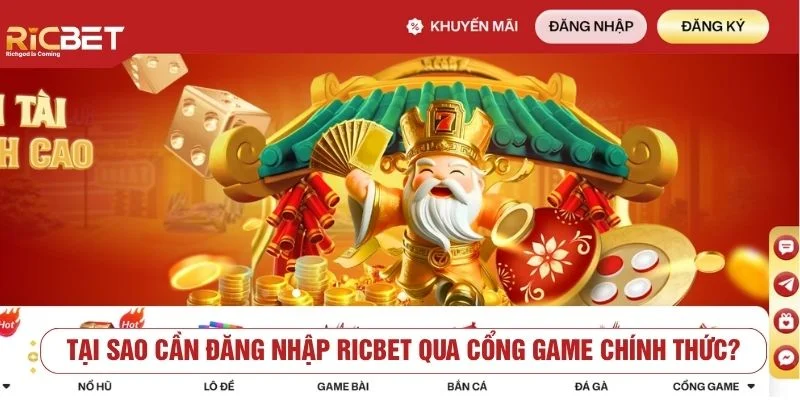 Đăng nhập RICBET là cách để trải nghiệm nhiều trò chơi thú vị