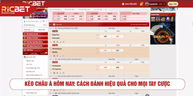 Kèo Châu Á Hôm Nay: Cách Đánh Hiệu Quả Cho Mọi Tay Cược