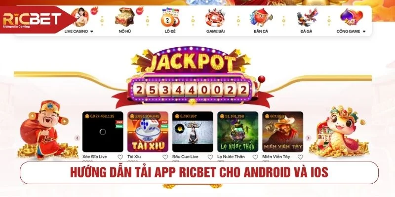 Người chơi có thể thực hiện tải app RICBET theo hướng dẫn