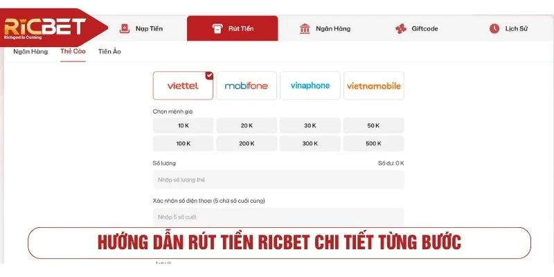 Quy trình rút tiền luôn được hướng dẫn một cách chi tiết